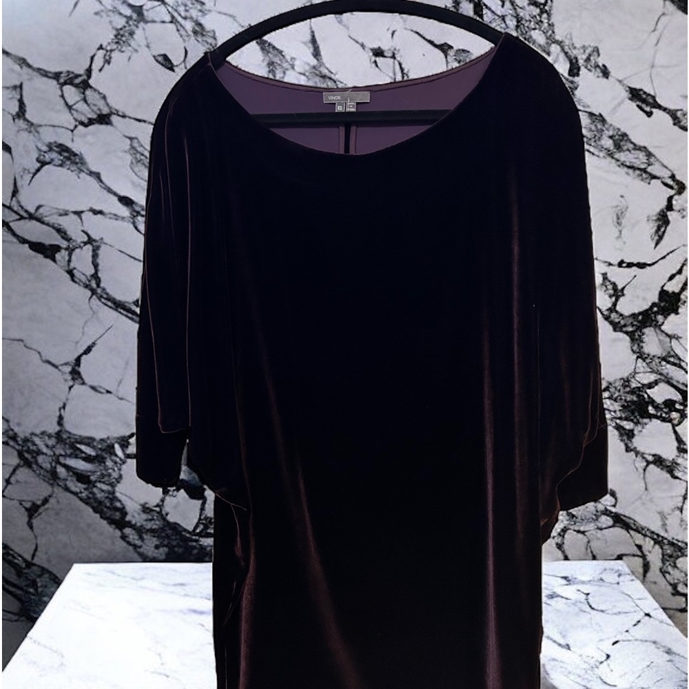 Deep purple velvet top